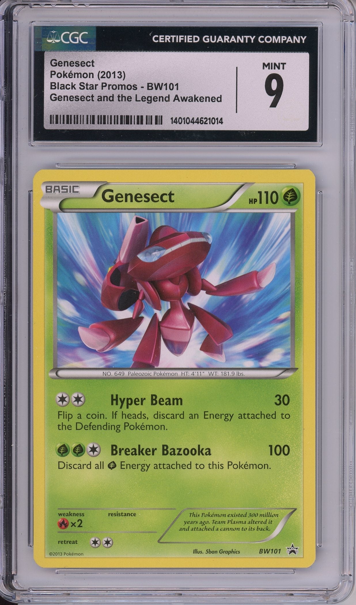 Pokemon Graded: Genesect #BW101 Genesect and the Legend Awakened Promo (2013) CGC 9