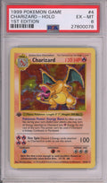 Pokemon Graded: Charizard 1st Edition 4/102 Base Set Shadowless (1999) Holo PSA 6