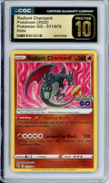 Pokemon Graded: Radiant Charizard 11/78 Pokemon Go (2022) Holo CGC Pristine 10