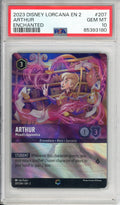 Lorcana Graded: Arthur Wizard's Apprentice 207/204 Rise of the Floodborn Foil PSA 10