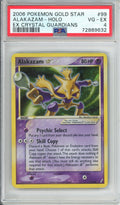 Pokemon Graded: Alakazam Gold Star 99/100 EX Crystal Gaurdians (2006) Holo PSA 4