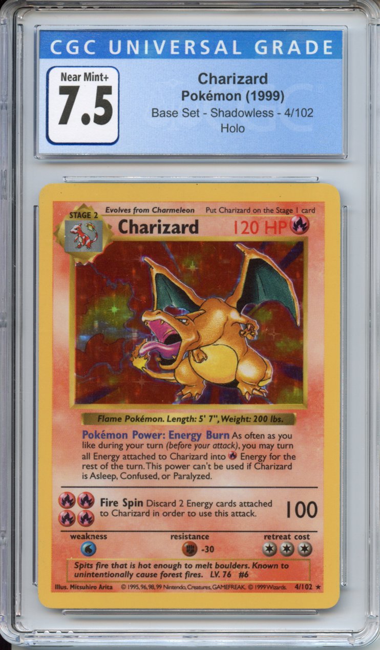 Pokemon Graded: Shadowless Charizard CGC 7.5