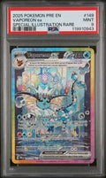PSA 9 -2025 POKEMON PRE EN-PRISMATIC EVOLUTIONS #149 VAPOREON ex SPECIAL ILLUSTRATION RARE