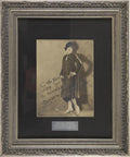 Rare 1927 Suzanne Lenglen Signed Photograph - Six-Time Wimbledon Champ, French Open Champ, Tennis HOF