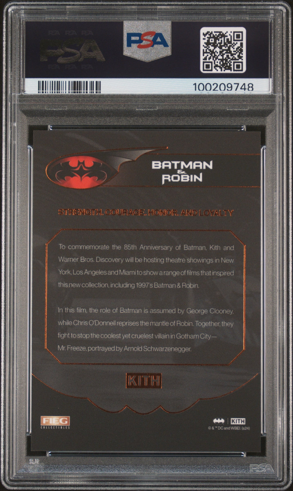 2024 Batman x KITH - Batman & Robin - Promo Card - Feig Collectibles - PSA Graded Card
