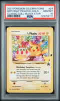 BIRTHDAY PIKACHU-HOLO CLASSIC COLL-BLACK STAR 2021 POKEMON CELEBRATIONS CLASSIC COLLECTION PSA GEM MT 10