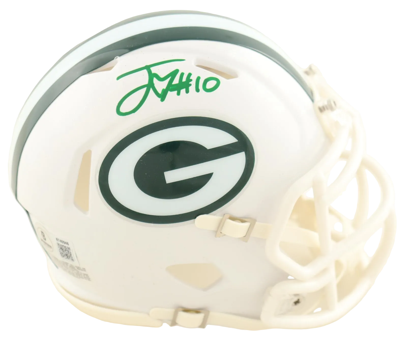 Jordan Love Autographed Signed Riddell Mini Helmet (Beckett)