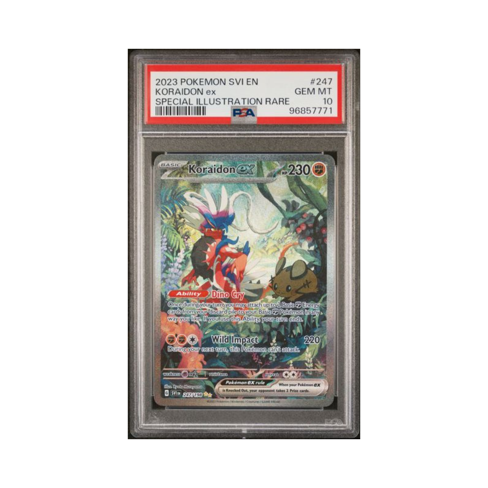 2023 Pokemon Scarlet & Violet Special Illustration Rare Koraidon Ex #247 PSA 10