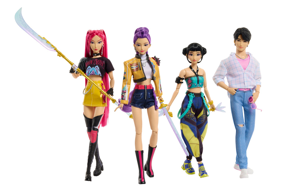 Mattel - KPOP Demon Hunters - Core Fashion Doll - Complete Set of 4 (Zoey, Mira, Rumi, Jinu) [PRE-ORDER AUGUST 2026]