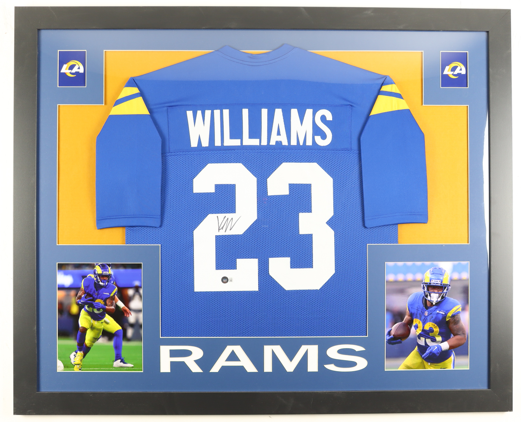 Kyren Williams Autographed Signed Custom Framed Jersey Display (Beckett)