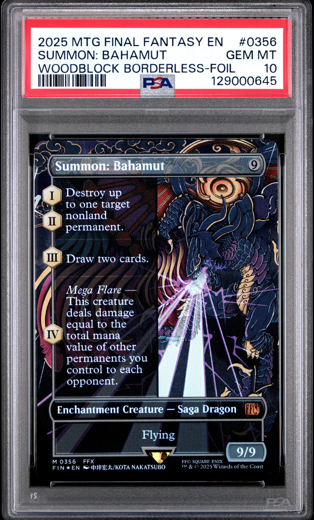 PSA GEM MT 10 Beschwörung: Bahamut [Magic The Gathering Final Fantasy] - 129000645