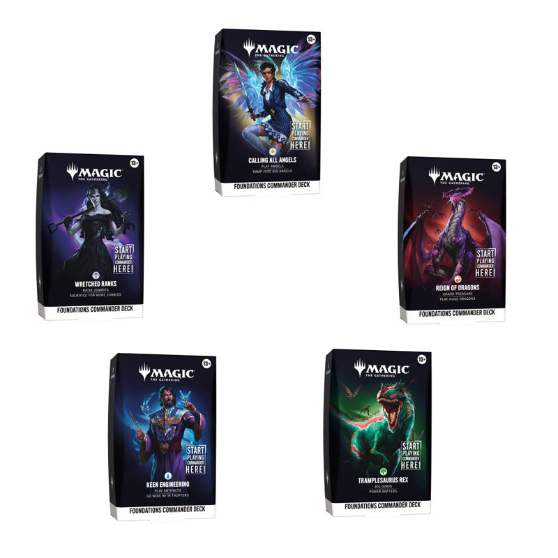 Magic Foundations Starter Commander Deck (Set of 5)
