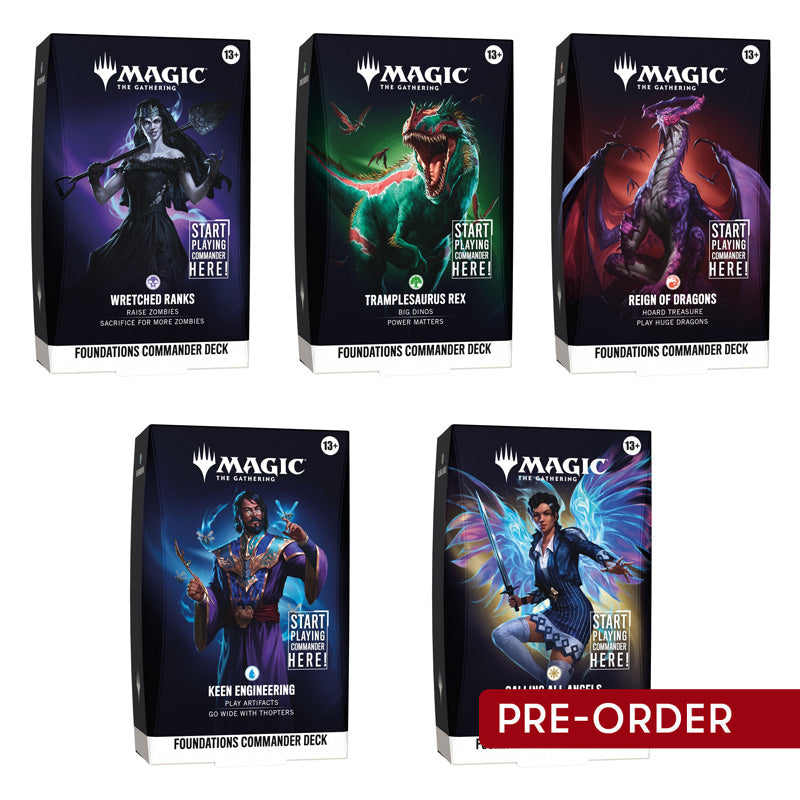Magic Foundations Starter Commander Deck (Set of 5)
