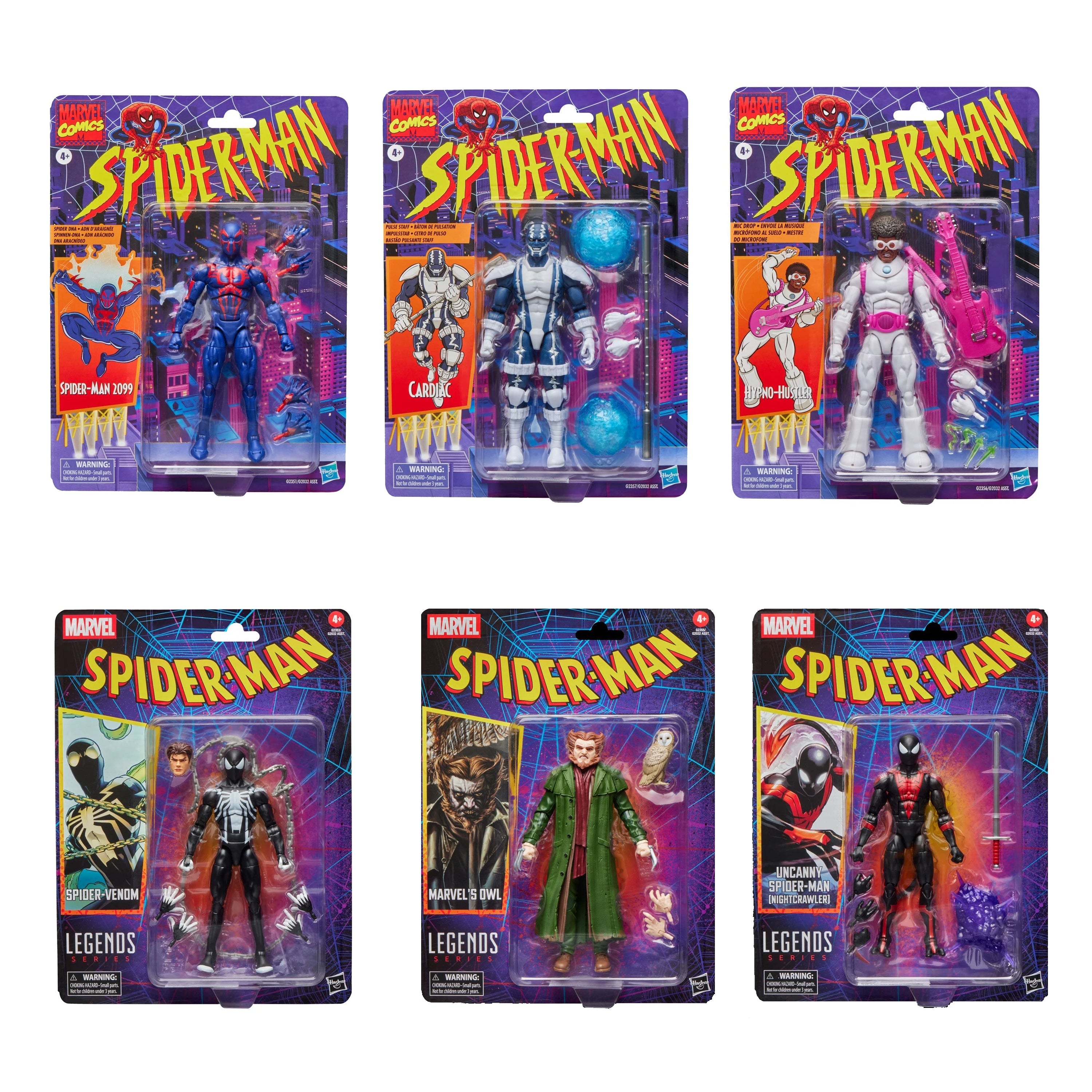 Marvel Legends Series - Spider-Man 2026 Wave 1 - Complete Set of 6-Inch Action Figure - Retro Cardback