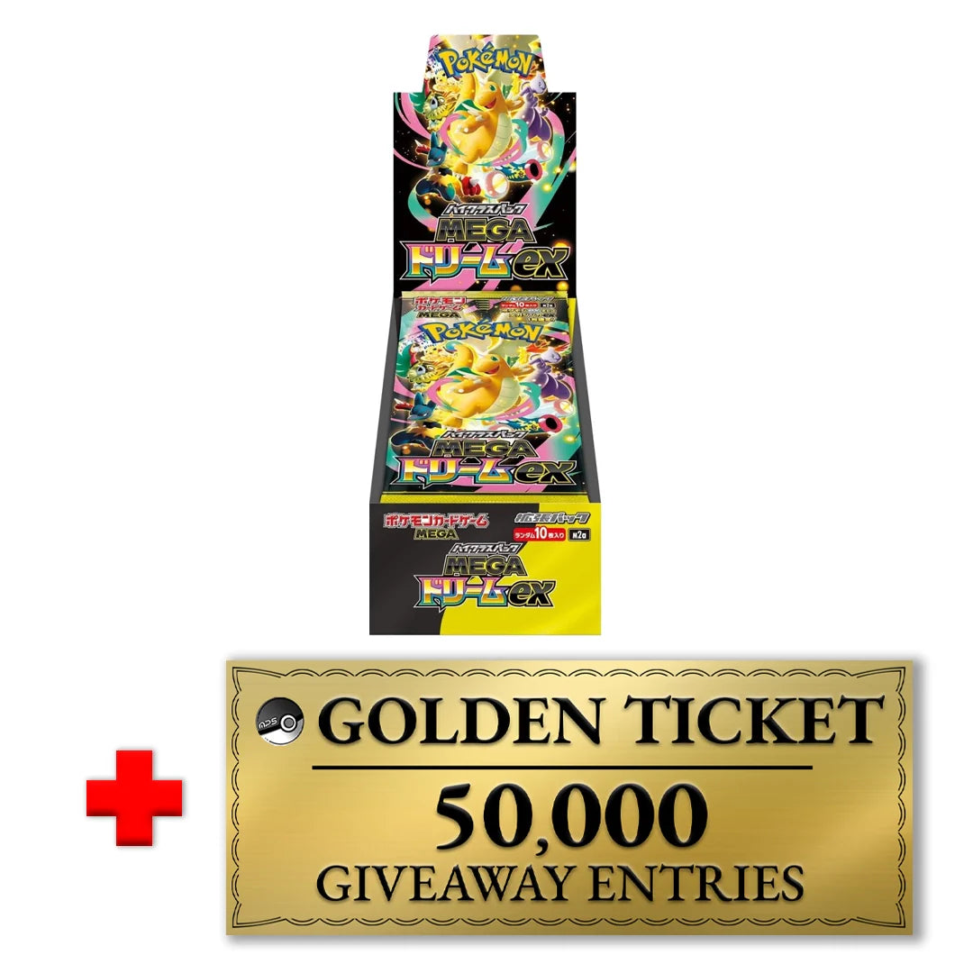 Mega Dream ex High Class Japanese Booster Box and Golden Ticket