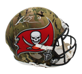 Mike Evans Autographed Buccaneers  Camo Full-Size Authentic On-Field Speed Helmet (Beckett)