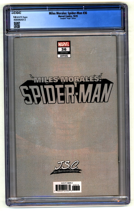 Miles Morales Spider-Man: #36 [Campbell Just Spectacular CGC 9.8 - 1:100] 2023