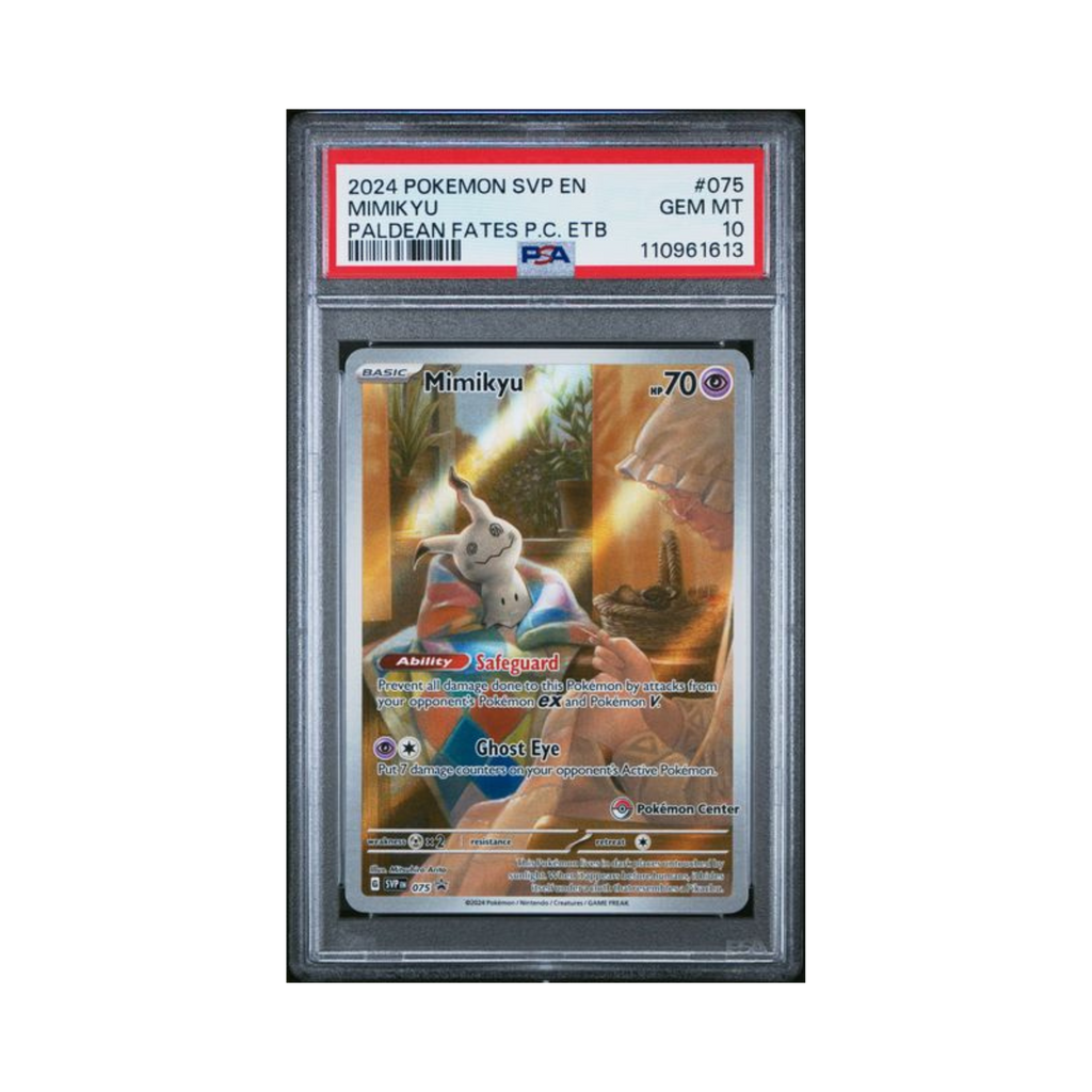 2024 Pokemon SV Paldean Fates Pokemon Center Promo Mimikyu #75 PSA 10