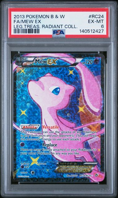 Mew EX Pokémon Legendary Treasures Radiant Collection Full-Art #RC24/RC25 PSA 6