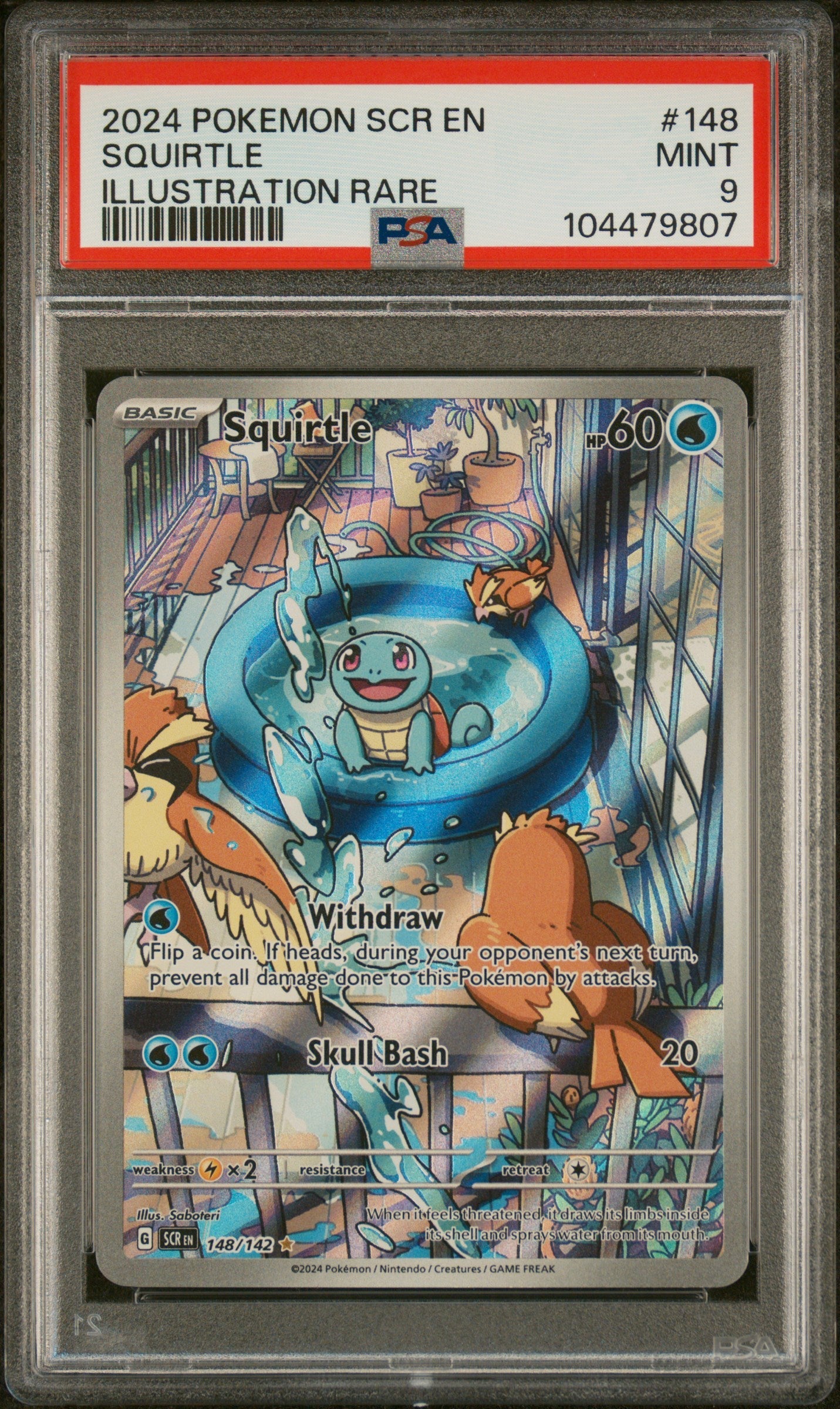 Squirtle Illustration Rare #148 PSA 9