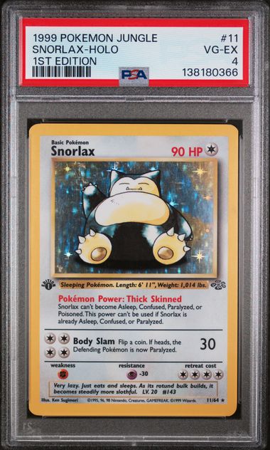 PSA 4 - 1999 POKEMON JUNGLE #11 SNORLAX-HOLO 1ST EDITION