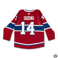 Nick Suzuki Autographed & Inscribed "Go Habs" Red Adidas Montreal Canadiens Jersey