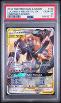 LUCARIO & MELMETAL GX UNBROKEN BONDS 2019 POKEMON SUN & MOON UNBROKEN BONDS PSA GEM MT 10