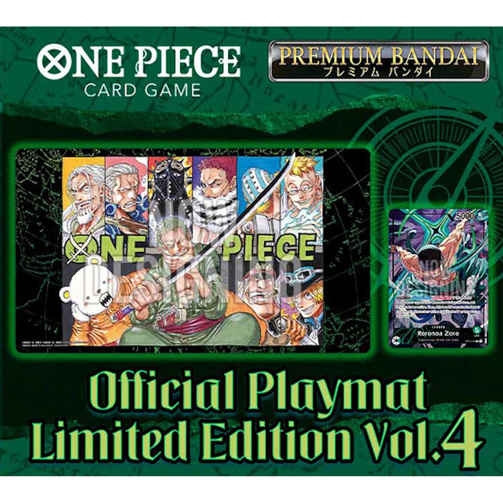 One Piece TCG: Official Limited Edition Zoro Playmat w/ Roronoa Zoro Promo Card