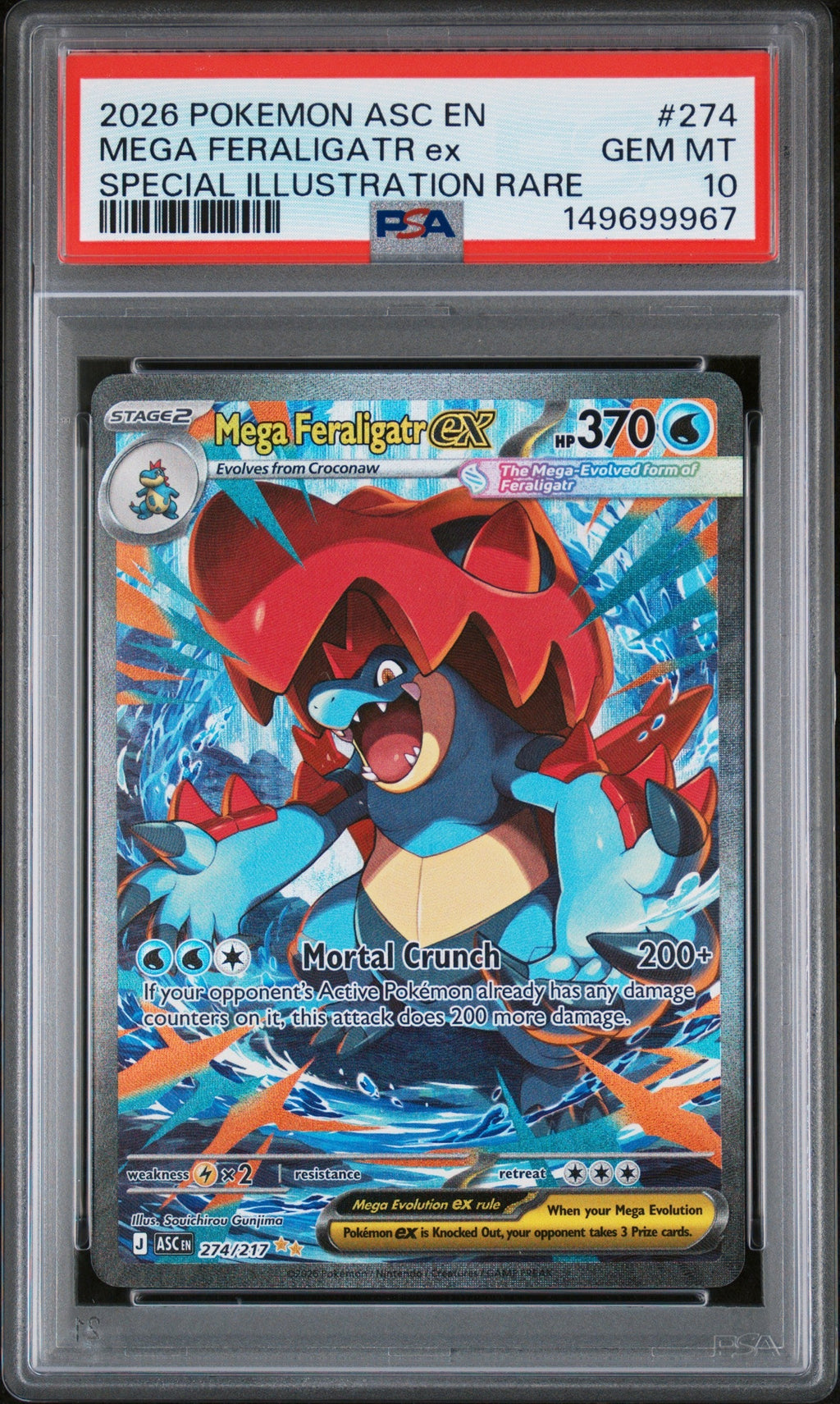 PSA GEM MT 10 Mega Impergator ex (274/217) [Mega-Entwicklung: Aufgestiegene Helden] - 149699967