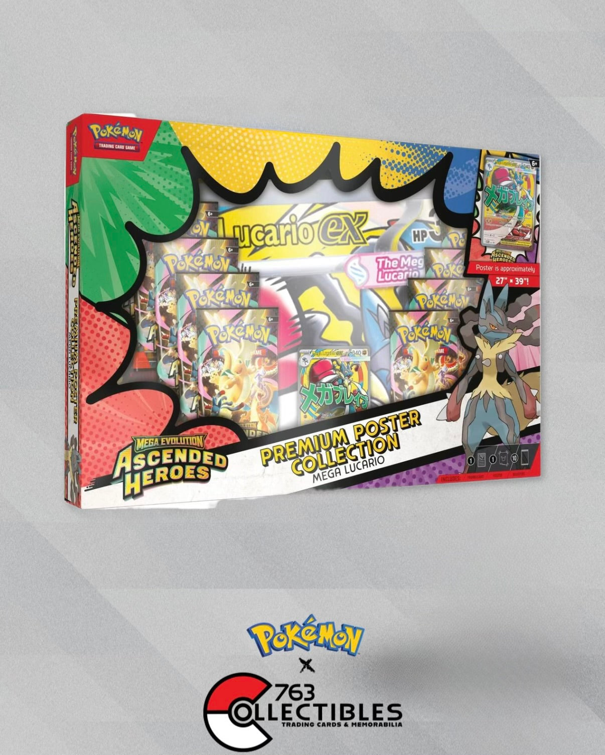 Pokemon Ascended Heroes Premium Poster Collection - Mega Lucario