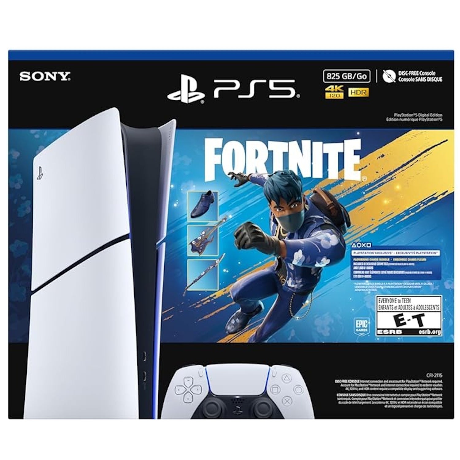 PlayStation 5 Digital Edition 825GB - Fortnite Flowering Chaos Bundle [PlayStation 5 System]