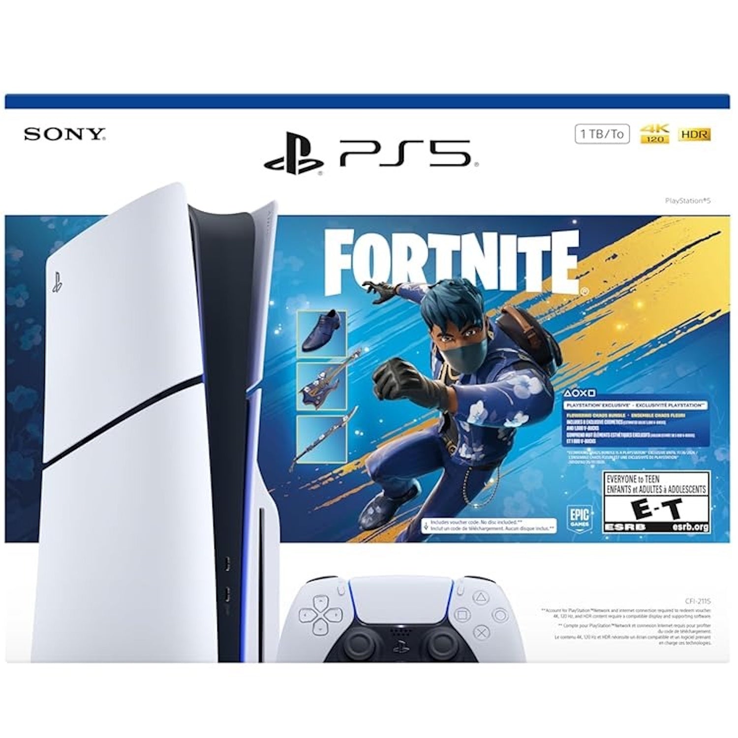 PlayStation 5 Console System Disc Version 1TB - Fortnite Flowering Chaos Bundle