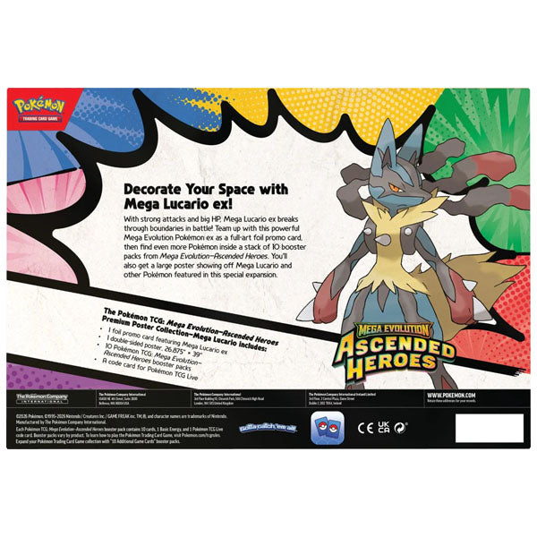 Pokémon TCG: Mega Evolution Ascended Heroes Premium Poster Collection (100 Cards + Giant Poster)