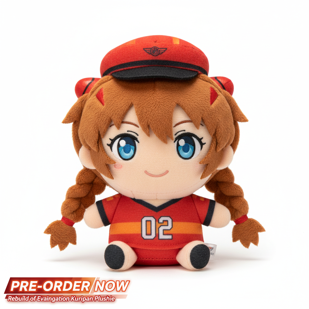 PREORDER Rebuild of Evangelion Kuripan Plushie Asuka Shikinami Langley (Jersey & Casquette Cap)