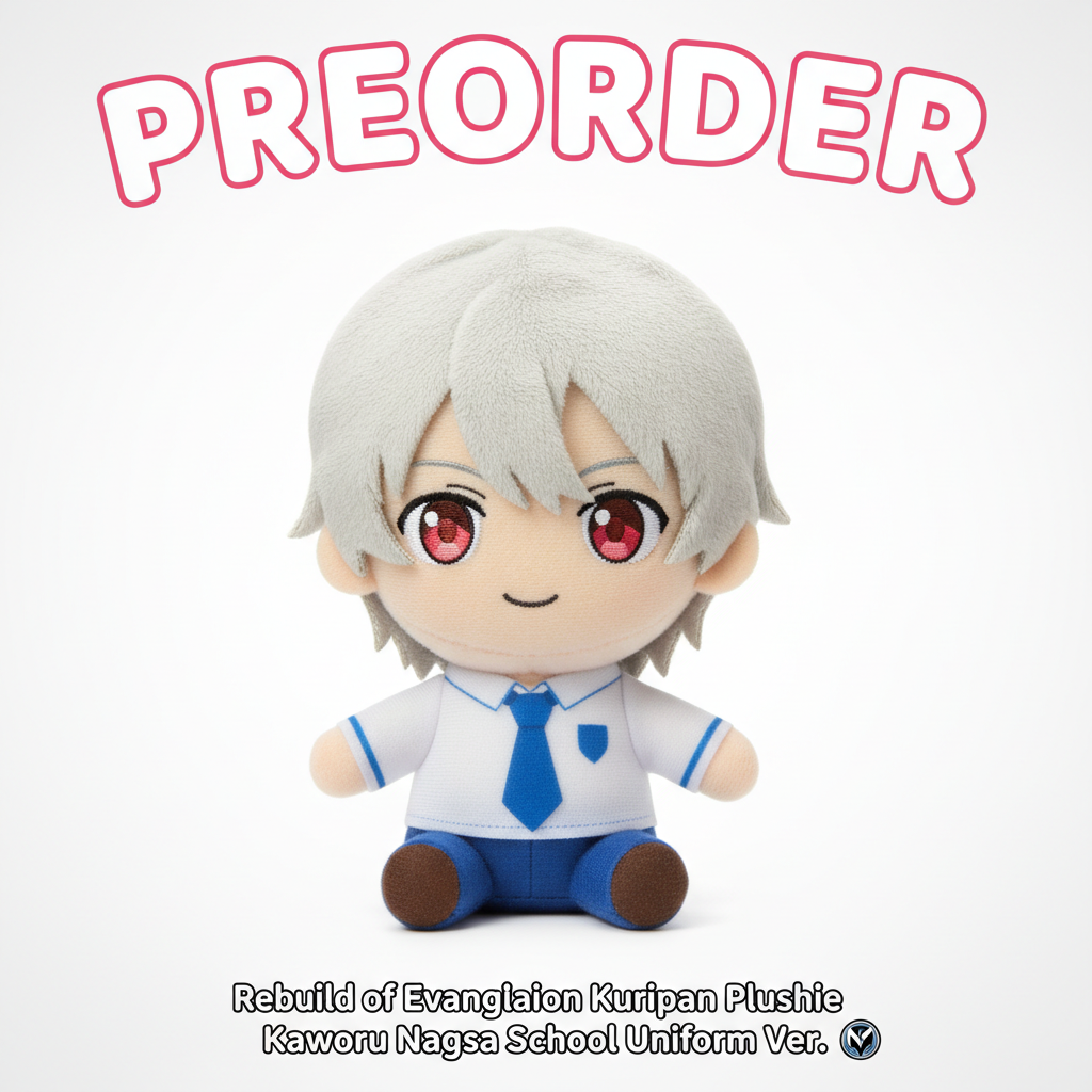 PREORDER Rebuild of Evangelion Kuripan Plushie Kaworu Nagisa School Uniform Version