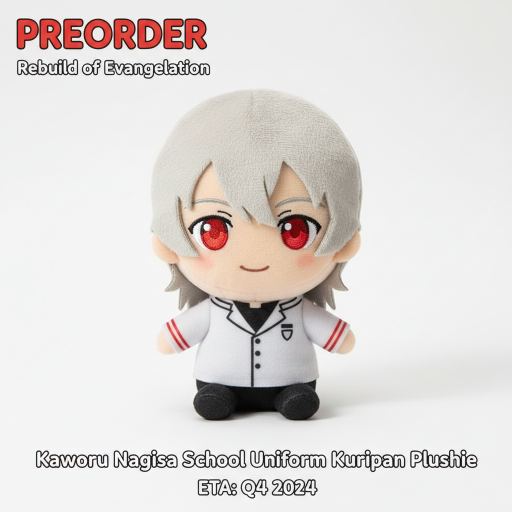 PREORDER Rebuild of Evangelion Kuripan Plushie Rei Ayanami Long (Long Hair - White Plugsuit)