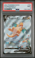 2021 POKEMON SWORD & SHIELD EVOLVING SKIES #192 FA/DRAGONITE V EVOLVING SKIES PSA 9