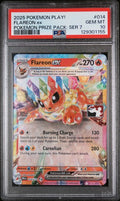 PSA 10 - 2025 POKEMON PLAY! POKEMON PRIZE PACK: SERIES 7 #014 FLAREON ex