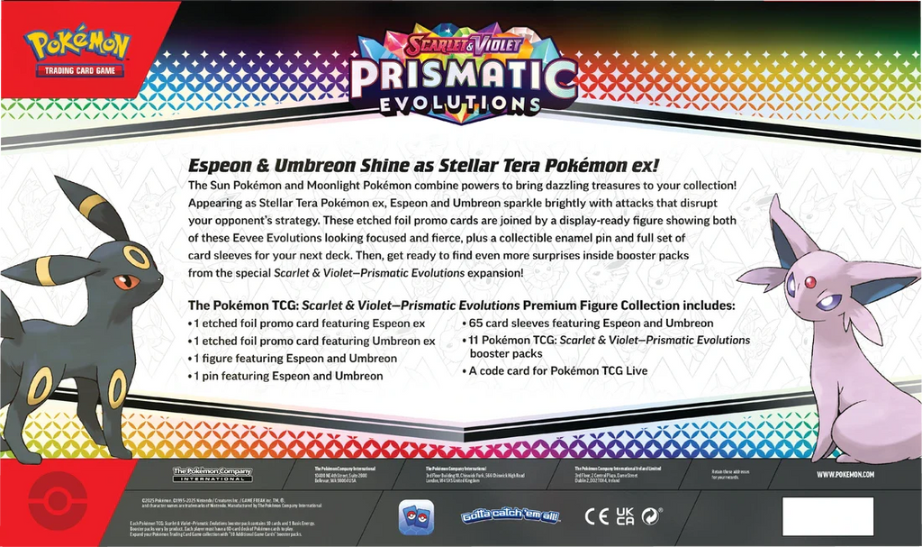Pokemon Prismatic Evolution Premium Figure Collection Box