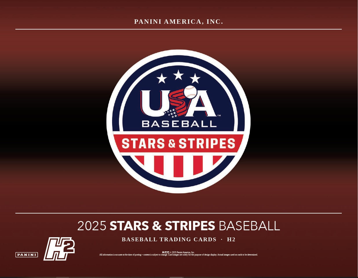 2025 Panini USA Stars and Stripes H2 Baseball Hobby Box
