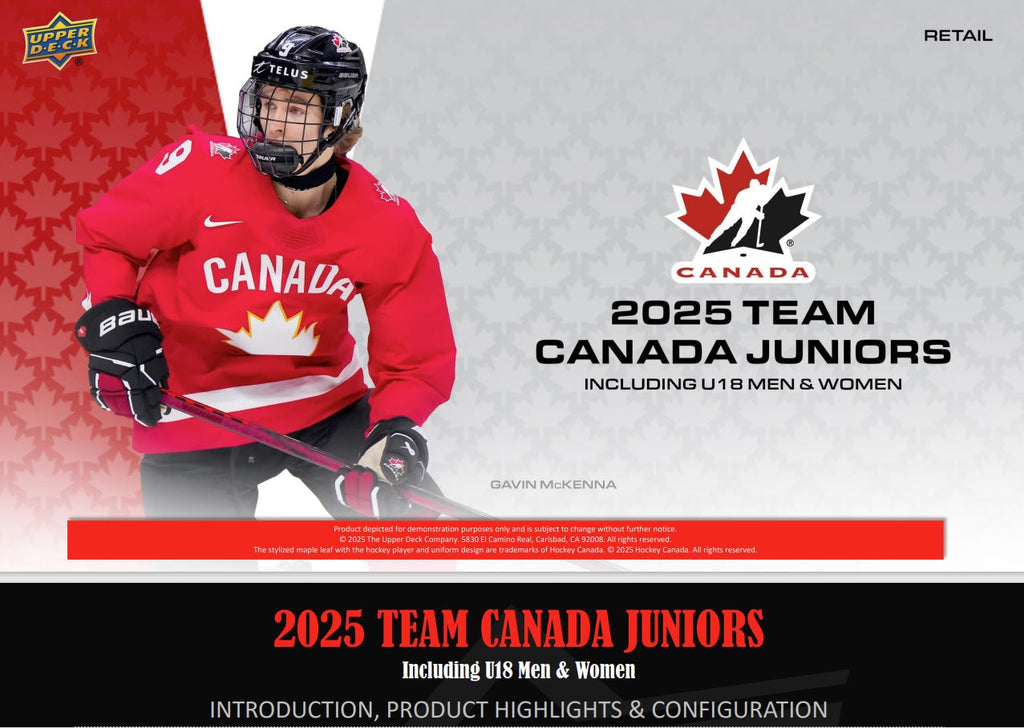 2025 Upper Deck Team Canada Juniors Hockey Blaster Case(Case of 20 Box)