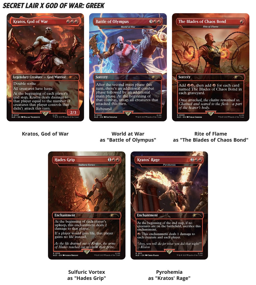 MTG Secret Lair Drop Series - Secret Lair x Playstation: God of War Greek (Non-Foil Regular) (Limited 1 Per Customer)