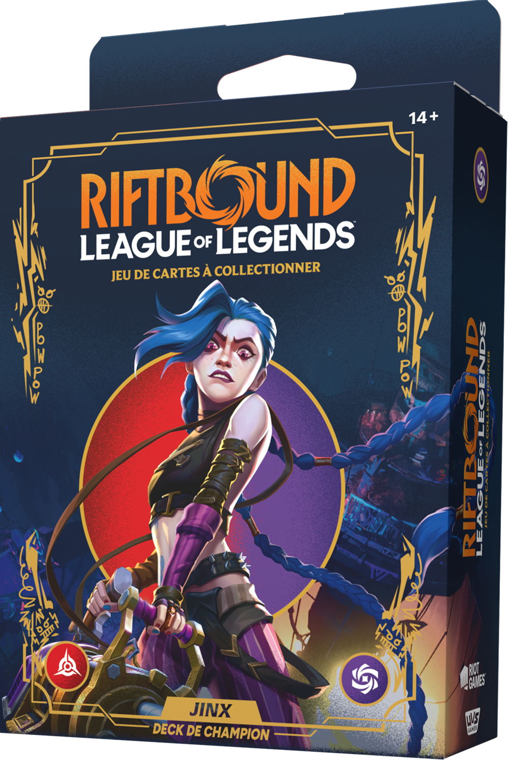 RIFTBOUND FRENCH LEAGUE OF LEGENDS TCG ORIGINS CHAMPION DECK JINX 4CT DISPLAY