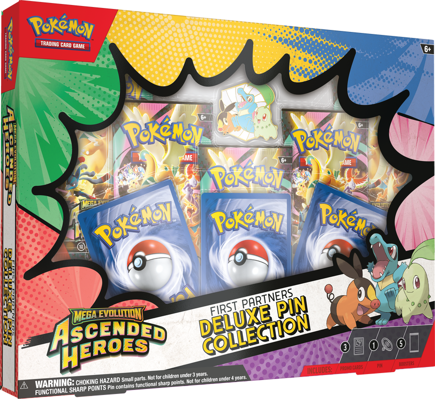 Pokémon TCG -  Mega Evolution - Ascended Heroes - First Partners Deluxe Pin Collection