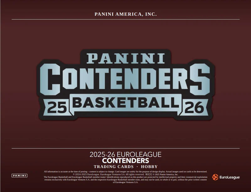 2026 Panini Contenders Basketball - Euroleague - Hobby Box