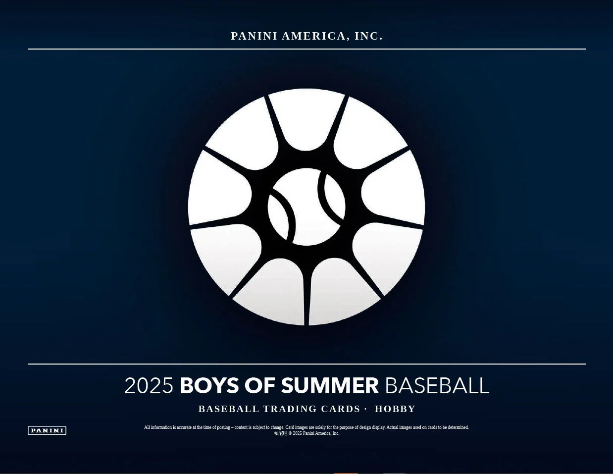 2025 Panini Boys Of Summer Baseball Hobby Box