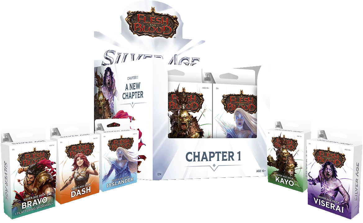 FLESH AND BLOOD SILVER AGE DECK CHAPTER 1 10CT DISPLAY