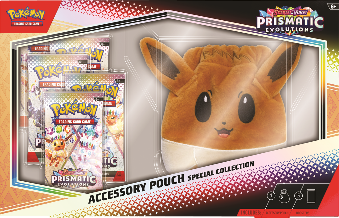 Pokemon Prismatic Evolutions Accessory Pouch Special Collection Box