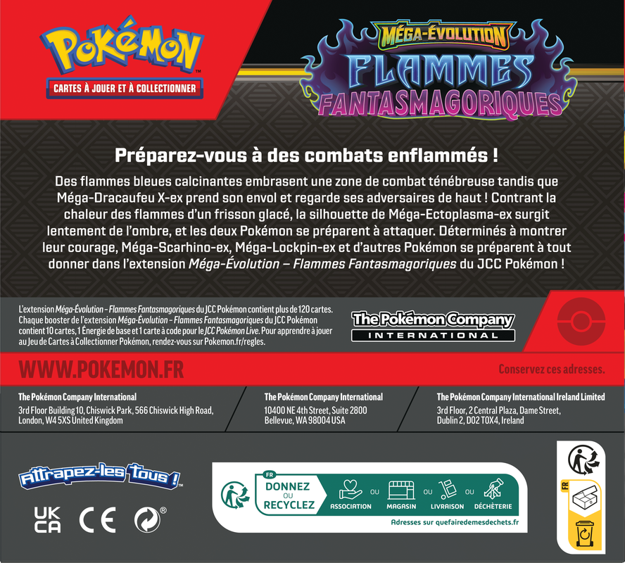 Pokemon Phantasmal Flames Booster Box Case (Case of 6 Boxes) (French)