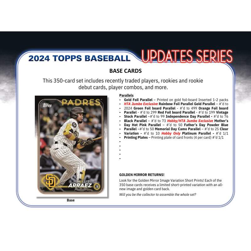 2024 Topps Update Series Baseball Hobby 12er-Karton